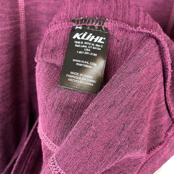 Kuhl Lea Sweater Dress Long Sleeve Cowl Neck Maroon Purple Pullover Small - Picture 7 of 9